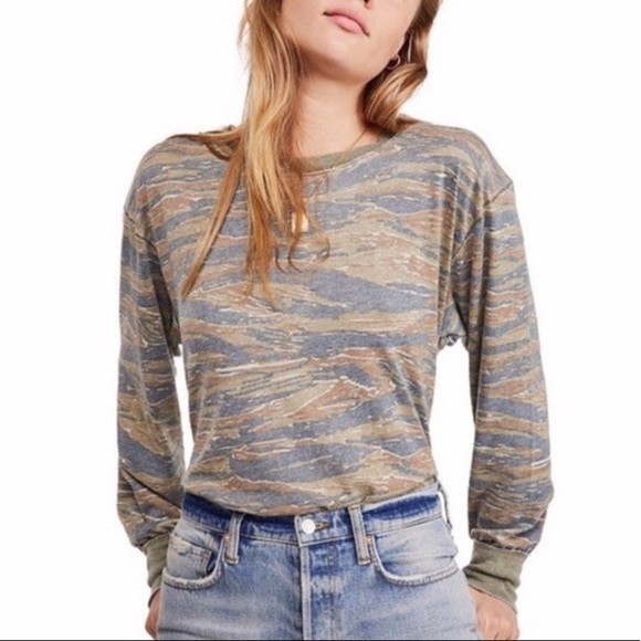 Free People Tops - NWT We The Free Arielle Printed Long Sleeve Size M